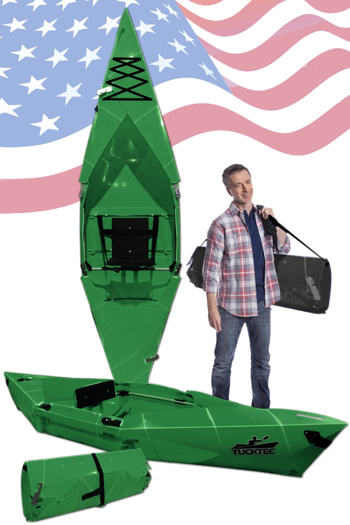 Tucktec Pro Folding Kayak | Foldable, Portable Kayak | Hard-Shell | 2-minute Set-up